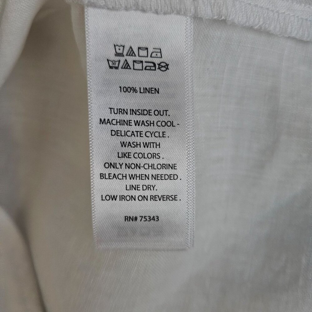 Jones & Co. 100% Linen White Button‎ Front Collared Jean-Style Jacket Size 3X - Picture 5 of 12